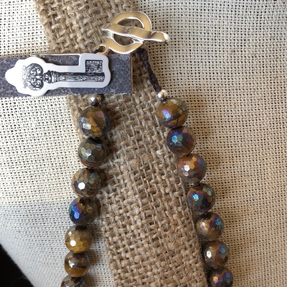 Orange And Smoky Quartz Necklace - Picture 2 of 4